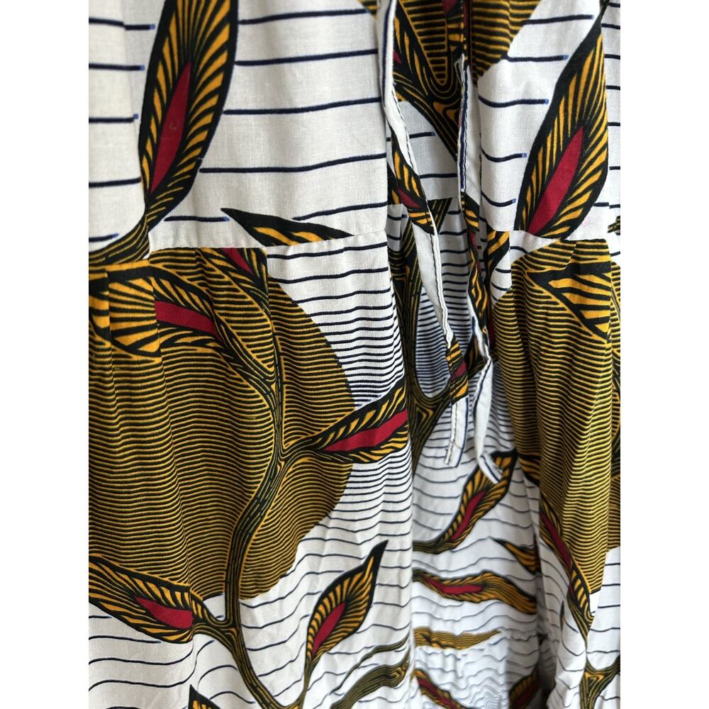 Francis + Benedict Artisan Cotton Maxi Dress Made in Togo S/M - Picture 4 of 13